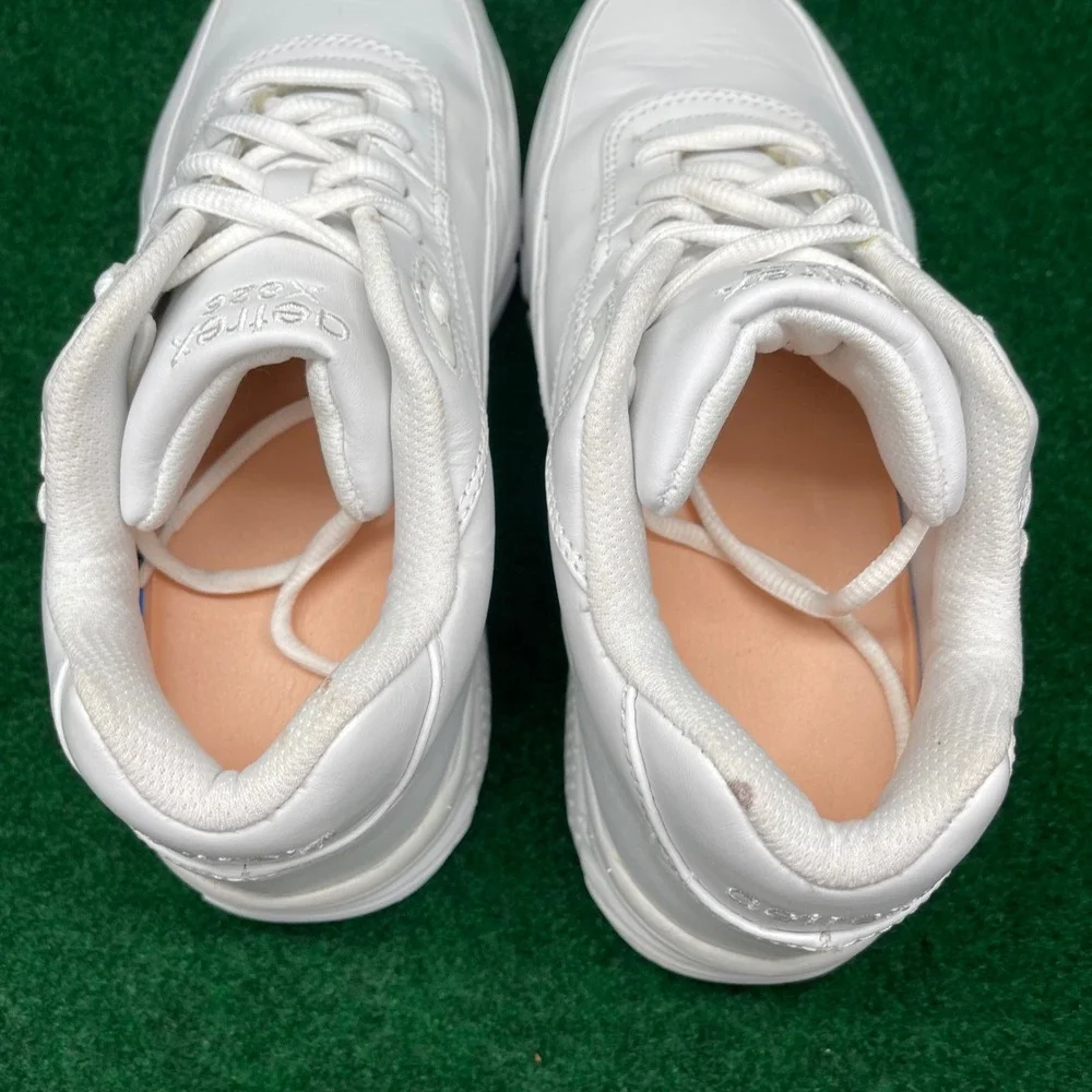 Aetrex X826 White Leather Walking Shoes Womens 7.5 X-Wide Supportive Sneakers